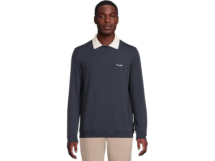 (取寄) トラヴィスマシュー メンズ アメニティズ カラー クルー TravisMathew men Amenities Collar Crew Total Eclipse