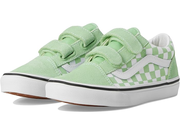 (取寄) バンズ キッズ キッズ オールド スクール V (リトル キッド) Vans Kids kids Old Skool V (Little Kid) Color Theory Checkerboard Pistachio Green