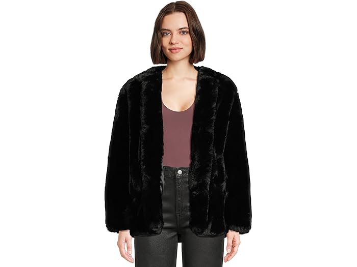 (取寄) ブランクニューヨーク レディース フォー ファー ジャケット Blank NYC women Faux Fur Jacket Black