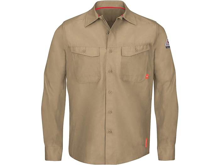 (取寄) ブルワーク FR メンズ IQ シリーズ エンデュランス コレクション Fr ワーク シャツ Bulwark FR men iQ Series Endurance Collection FR Work Shirt Khaki