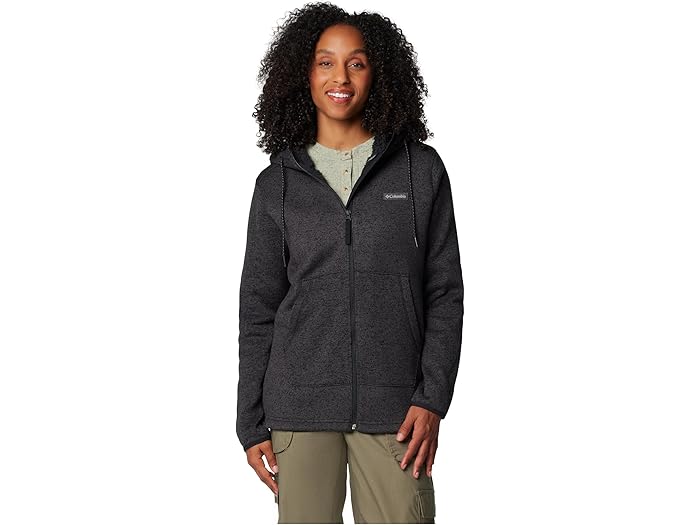 (取寄) コロンビア レディース セーター ウェザー フル ジップ リ Columbia women Sweater Weather Sherpa Full Zip II Black Heather