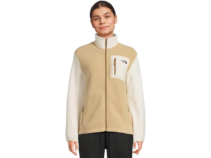 (取寄) ノースフェイス レディース フル ジップ The North Face women Yumiori Full Zip Khaki Stone/White Dune/Utility Brown 1