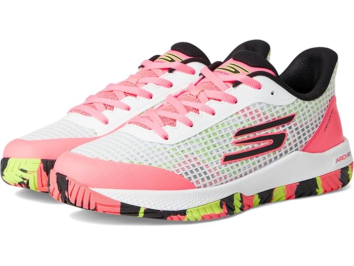 (取寄) スケッチャーズ レディース ゴー トレイン アーチ フィット バイパー コート プロ - ピックルボール SKECHERS women Go Train Arch Fit Viper Court Pro - Pickleball White/Multi