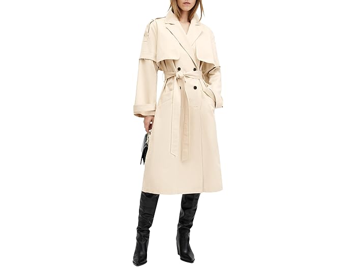 (取寄) オールセインツ レディース クライド トレンチ AllSaints women Clyde Trench Ecru White画像