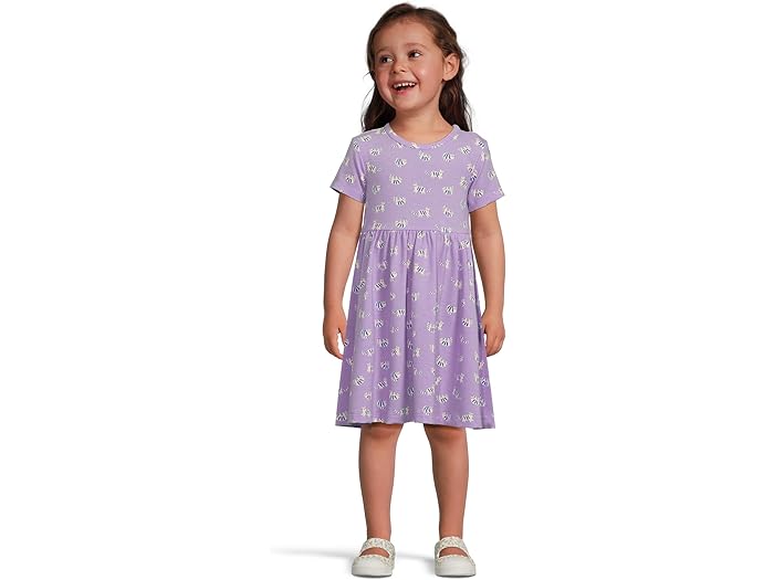 (取寄) ガールズ プレータイム ドレス イン (インファント/トドラー) Hanna Andersson girls Playtime Dress in HannaSoft (Infant/Toddler) Cute Cats On Purple