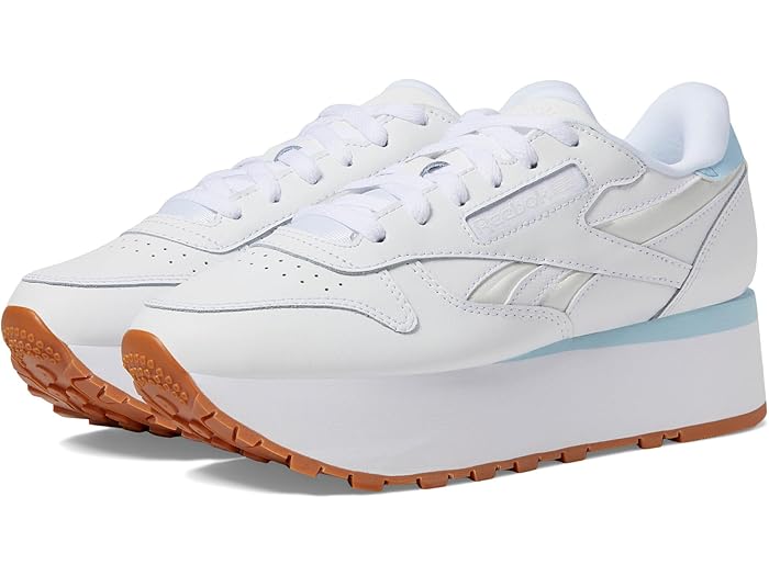 (取寄) リーボック ライフスタイル レディース クラシック レザー トリプル リフト Reebok Lifestyle women Classic Leather Triple Lift White/White/Soft Blue