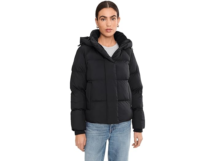 (取寄) リーバイス レディース フーデット パファー ジャケット Levi's women Hooded Puffer Jacket Black