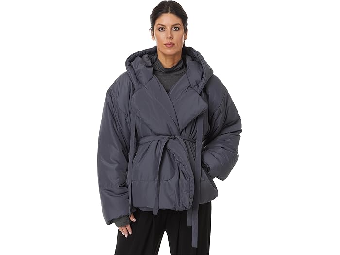 (取寄) ノーマ カマリ レディース フーデット スリーピング バッグ コート ショート Norma Kamali women Hooded Sleeping Bag Coat Short Charcoal