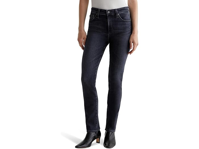 (取寄) AGジーンズ レディース マリ ミッド ライズ スリム ストレート ジーンズ イン 8 イヤーズ ブラック ソルト AG Jeans women Mari Mid Rise Slim Straight Jeans in 8 Years Black Salt 8 Years Black Salt