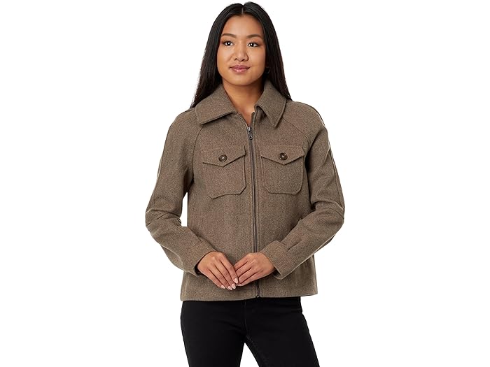 (取寄) アヴェックレフィー レディース リラックスド-フィット ジップ フロント ジャケット Avec Les Filles women Relaxed Zip Front Jacket Chocolate