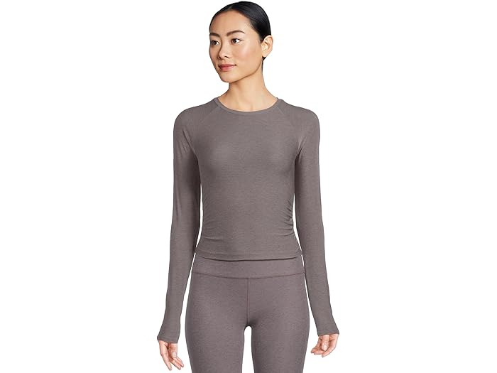 (取寄) ビヨンドヨガ レディース フェザーウェイト ユア フィット ロング スリーブ トップ Beyond Yoga women Featherweight Your Fit Long Sleeve Top Soft Umber Heather 16,564円