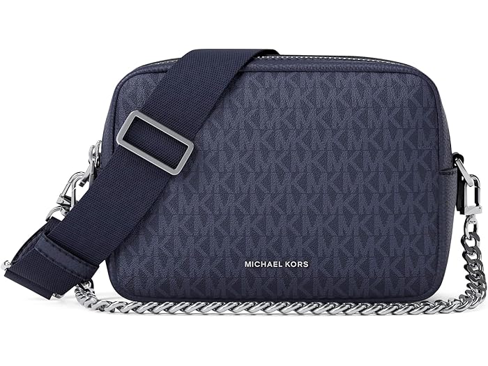 (取寄) マイケルコース レディース ブライアント ミディアム ダブル ジップ チェイン カメラ クロスボディ MICHAEL Michael Kors women Bryant Medium Double Zip Chain Camera Crossbody Dress Blues