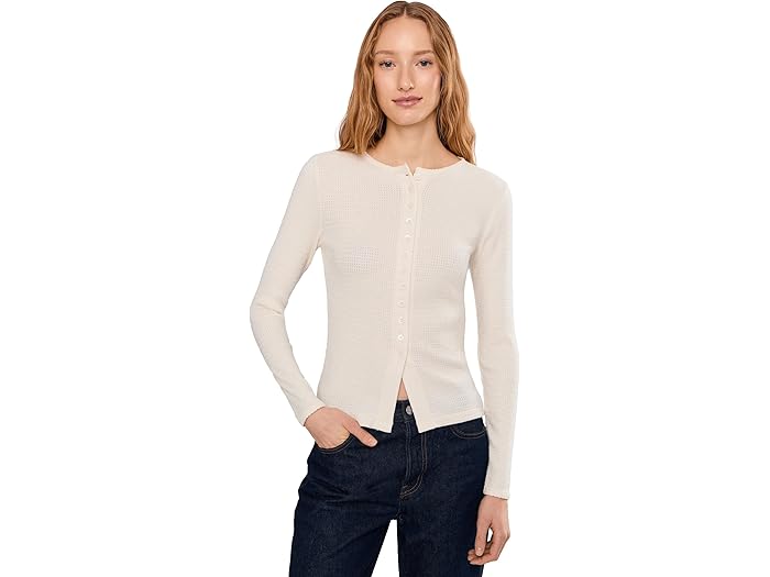 (取寄) メイドウェル レディース ジョアン クルーネック ワッフル Madewell women Joan Crewneck Snitty Waffle Antique Cream