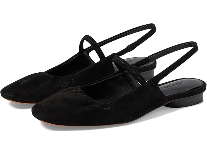 (取寄) ヴィンス レディース ベニス スリングバックス Vince women Venice Slingbacks Black Suede