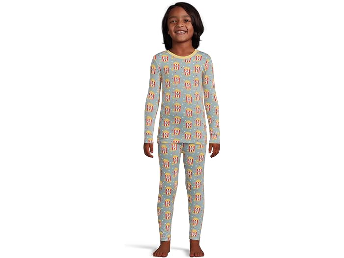 (取寄) キッキー パンツ キッズ キッズ プリント ロング スリーブ パジャマ セット (トドラー/リトル キッド/ビッグ キッド) Kickee Pants Kids kids Print Long Sleeve Pajama Set (Toddler/Little Kid/Big Kid) Stormy Sea Movie Night
