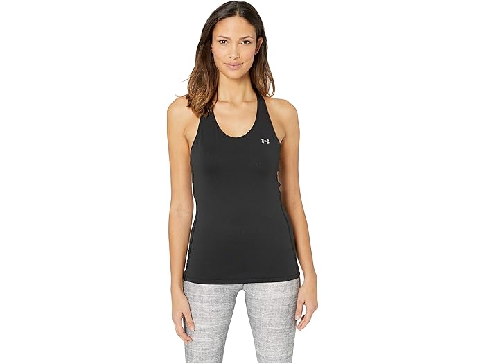 (取寄) アンダーアーマー レディース Ua ヒートギア アーマー レーザー タンク Under Armour women UA HeatGear Armour Racer Tank Black/Metallic Silver