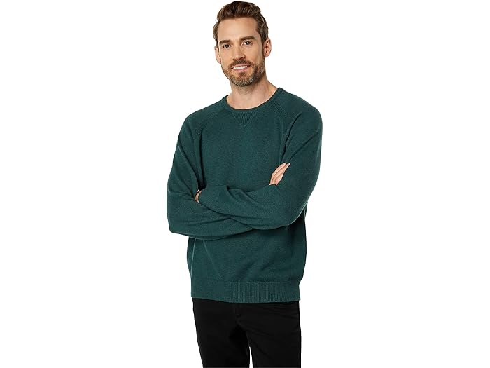 (取寄) エルエルビーン メンズ ウィックド ソフト コットン カシミア クルー L.L.Bean men Wicked Soft Cotton Cashmere Crew Black/Forest Green