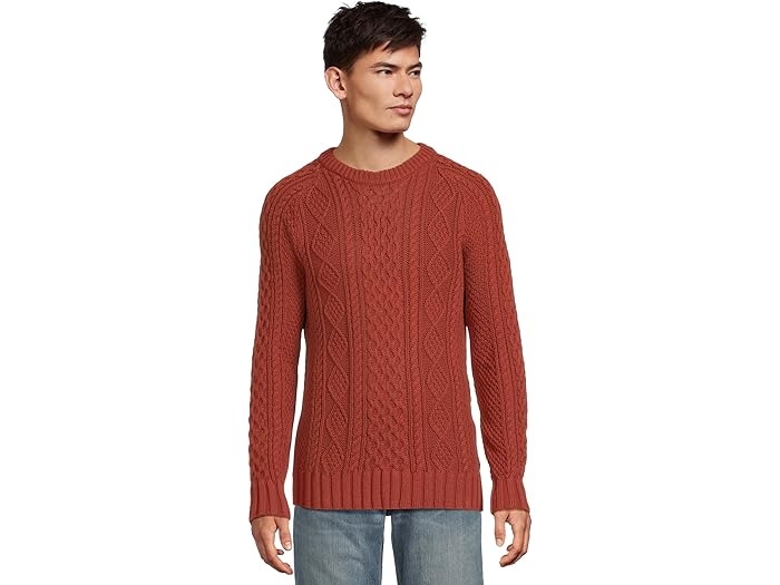 (取寄) エルエルビーン メンズ シグニチャー コットン フィッシャーマン セーター L.L.Bean men Signature Cotton Fisherman Sweater Dark Russet