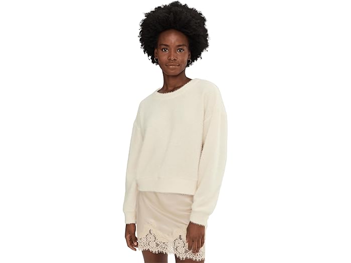 (取寄) スプレンディッド レディース ファロン ファジー クルー ネック Splendid women Fallon Fuzzy Crew Neck White