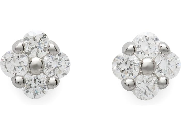 (取寄) ケイトスペード レディース ファイン フラワー ダイヤモンド スタッズ Kate Spade New York women Fine Jewerly Flower Diamond Studs Silver