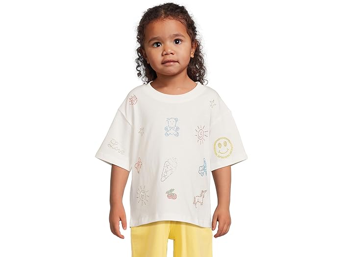 (取寄) ガールズ クリスタル ドゥードゥル T-シャツ (トドラー/リトル キッド/ビッグ キッド) Lola and The Boys girls Crystal Doodle T-Shirt (Toddler/Little Kid/Big Kid) White