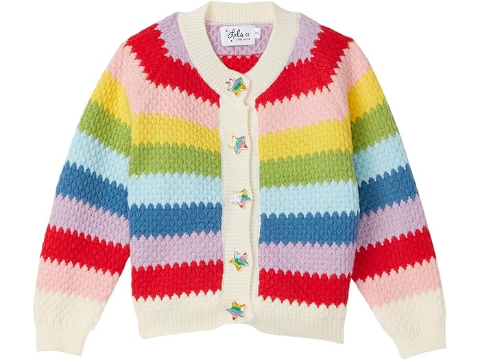 (取寄) ガールズ レインボー ブライト ニット カーディガン (トドラー/リトル キッド/ビッグ キッド) Lola and The Boys girls Rainbow Bright Knit Cardigan (Toddler/Little Kid/Big Kid) Multicolor