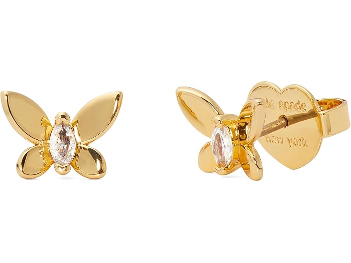 (取寄) ケイトスペード レディース ソーシャル バタフライ ミニ スタッズ Kate Spade New York women Social Butterfly Mini Studs Clear/Gold