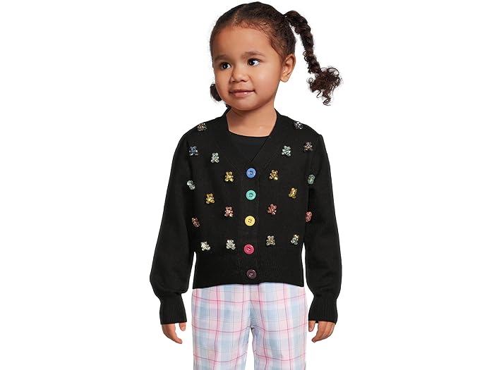 (取寄) ガールズ ガミー ベアー ニット カーディガン (トドラー/リトル キッド/ビッグ キッド) Lola and The Boys girls Gummy Bear Knit Cardigan (Toddler/Little Kid/Big Kid) Black