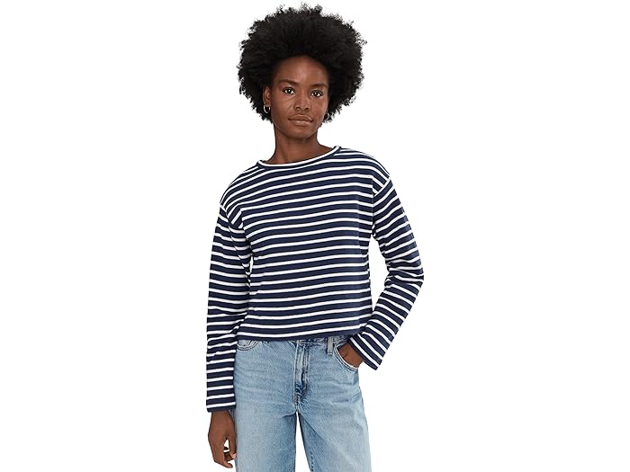 (取寄) スプレンディッド レディース リビー ストライプ プルオーバー Splendid women Livie Stripe Pullover Navy/Moonstone