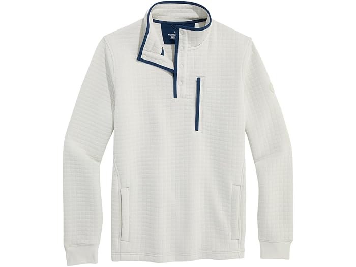 (取寄) ヴィンヤードヴァインズ メンズ キルテッド ナビゲーター 1/4 スナップ Vineyard Vines men Quilted Navigator 1/4 Snap Stone