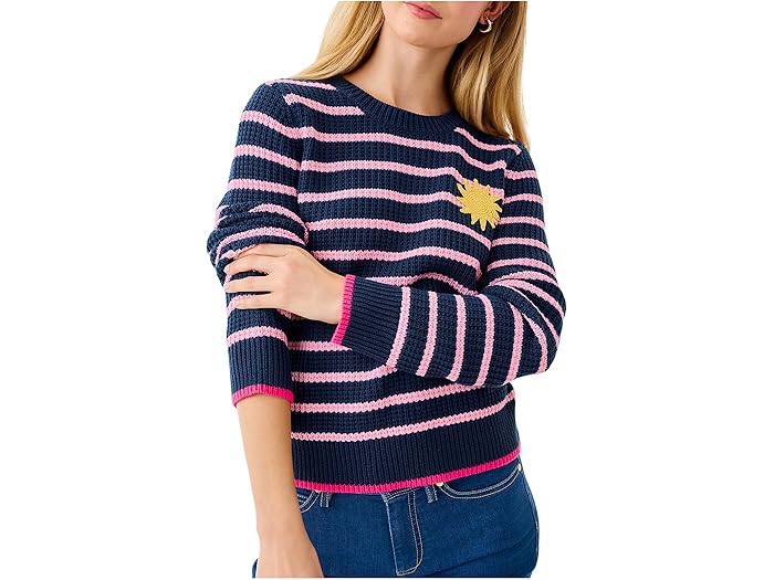 (取寄) リリー ピュリッツァー レディース セーター Lilly Pulitzer women Jovienne Sweater Low Tide Navy Shine Bright Stripe