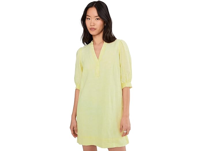 (取寄) リリー ピュリッツァー レディース ミアリー エルボー スリーブ リネン Lilly Pulitzer women Mialeigh Elbow Sleeve Linen Limoncello X Resort White