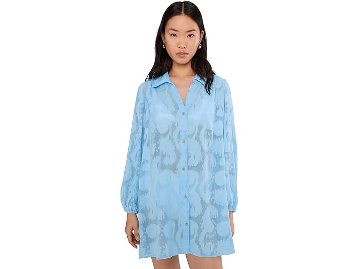 (取寄) リリー ピュリッツァー レディース クリップ カバーアップ Lilly Pulitzer women Sadira Clip Coverup Bellevue Blue Tangerine Dream Poly Clip
