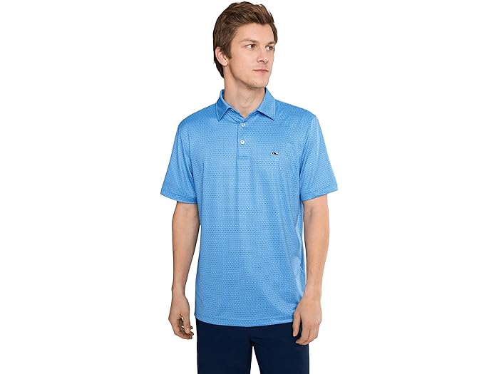 (取寄) ヴィンヤードヴァインズ メンズ プリンテッド サンカティ ポロ Vineyard Vines men Printed Sankaty Polo Whale Dot Obreeze/Tb