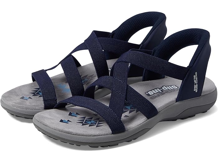 (取寄) スケッチャーズ レディース レゲエ スリム - ストレッチ フレックス ハンズ フリー スリップインズ SKECHERS women Reggae Slim - Stretch Flex Hands Free Slip-Ins Navy