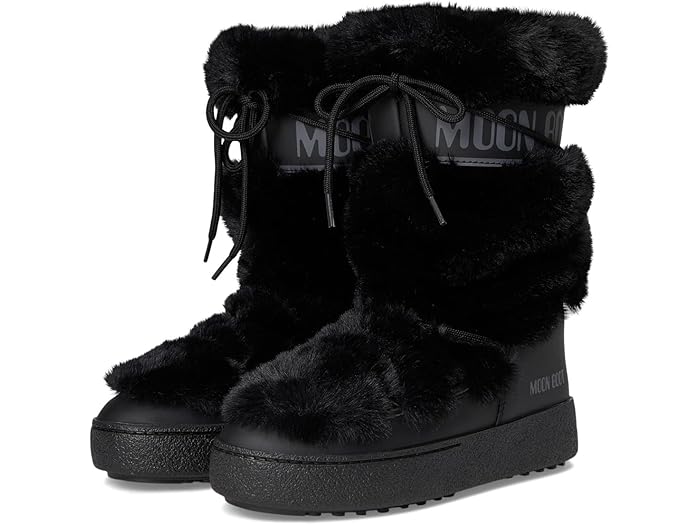 (取寄) ムーンブーツ レディース Lトラック フォー ファー ハイ Wp MOON BOOT women Ltrack Faux Fur High Wp Black