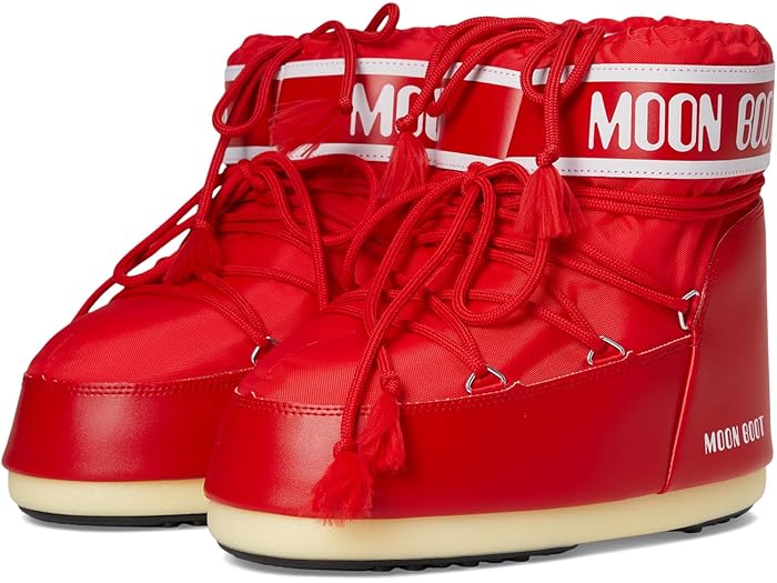 (取寄) ムーンブーツ レディース アイコン ロウ ナイロン MOON BOOT women Icon Low Nylon Red