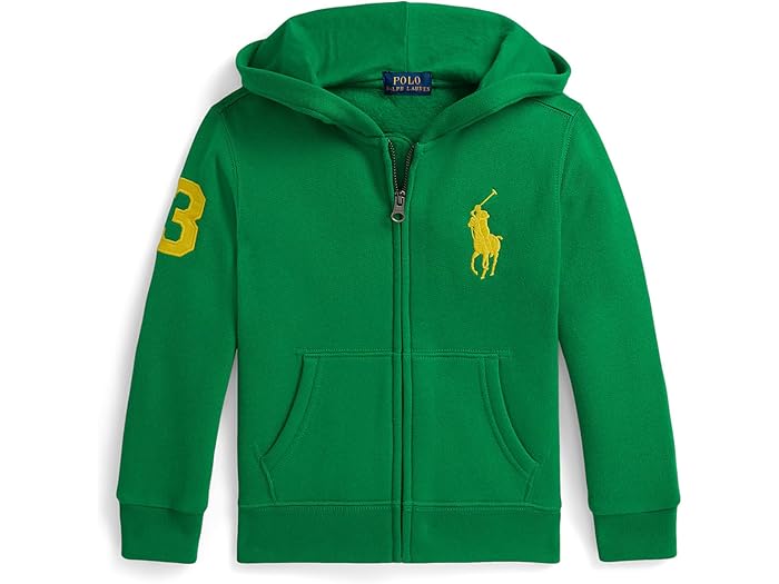(取寄) ラルフローレン キッズ ボーイズ ビッグ ポニー フリース フルジップ ブーディ (トドラー/リトル キッド) Polo Ralph Lauren Kids boys Big Pony Fleece Full-zip Hoodie (toddler/Little Kid) Cruise Green