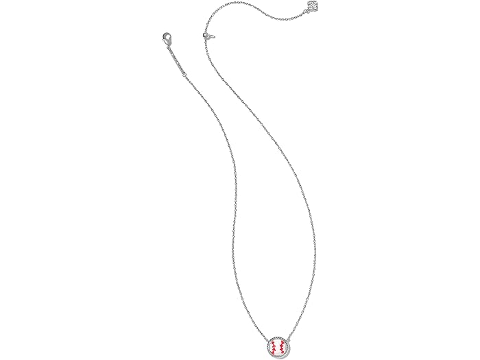 (取寄) ケンドラスコット レディース ベースボール ショート ペンダント ネックレス Kendra Scott women Baseball Short Pendant Necklace Silver Ivory Mother-of-Pearl