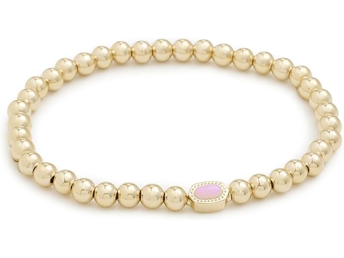(取寄) ケンドラスコット レディース ミニ エレーナ ストレッチ ブレスレット Kendra Scott women Mini Elaina Stretch Bracelet Gold Pink Opalite Crystal