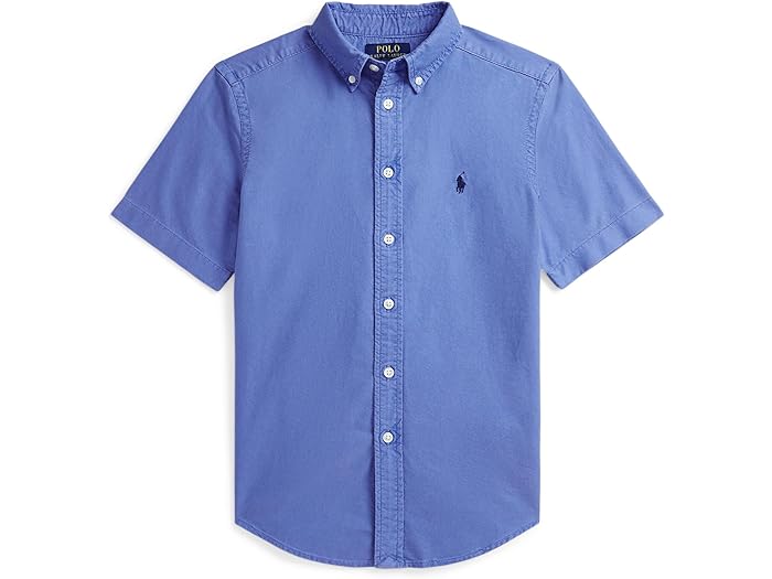 (取寄) ラルフローレン キッズ ボーイズ コットン オックスフォード ショート スリーブ シャツ (ビッグ キッド) Polo Ralph Lauren Kids boys Cotton Oxford Short Sleeve Shirt (Big Kid) Scottsdale Blue