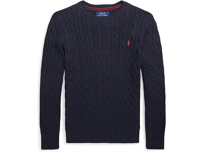 (取寄) ラルフローレン キッズ ボーイズ ケーブルニット コットン セーター (ビッグ キッズ) Polo Ralph Lauren Kids boys Cable-Knit Cotton Sweater (Big Kids) Rl Navy/C3807 12,694円