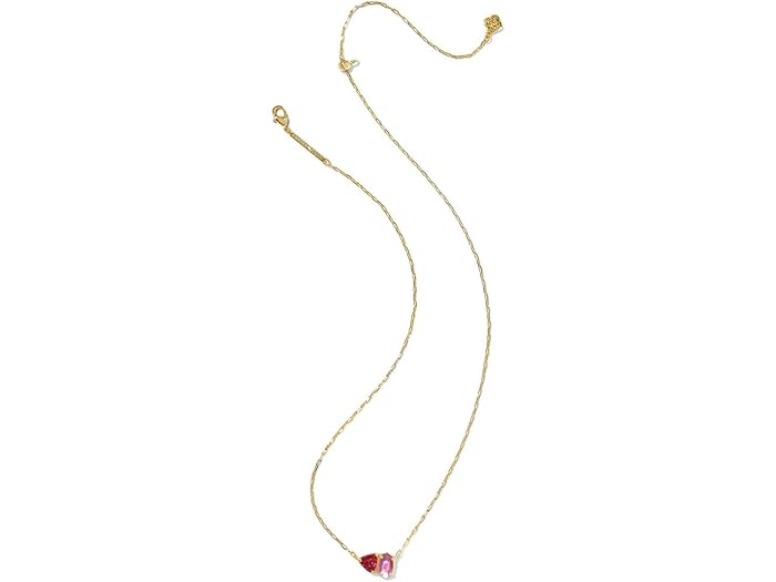 (取寄) ケンドラスコット レディース テータム ショート ペンダント ネックレス Kendra Scott women Tatum Short Pendant Necklace Gold Pink Mix