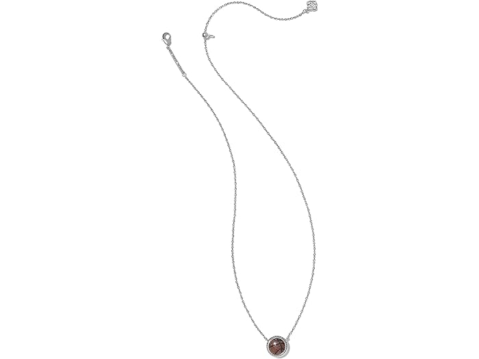 (取寄) ケンドラスコット レディース バスケットボール ショート ペンダント ネックレス Kendra Scott women Basketball Short Pendant Necklace Silver Orange Goldstone