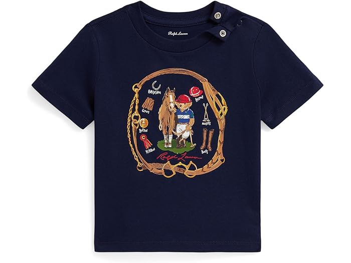 (取寄) ラルフローレン キッズ ボーイズ ポロ ベアー コットン ジャージ ティー (インファント) Polo Ralph Lauren Kids boys Polo Bear Cotton Jersey Tee (Infant) Newport Navy