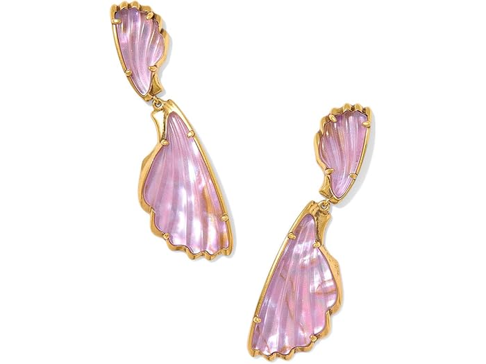 (取寄) ケンドラスコット レディース アレクサ ステイトメント ドロップ イヤリング Kendra Scott women Alexa Statement Drop Earring Vintage Gold Purple Iridescent Abalone Illusion