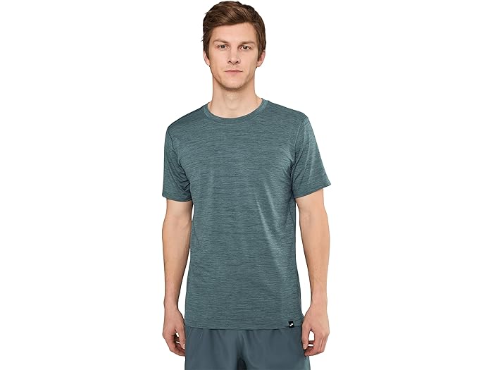 (取寄) ブルックス メンズ ラグゼ ショート スリーブ Brooks men Luxe Short Sleeve Heather Slate Grey