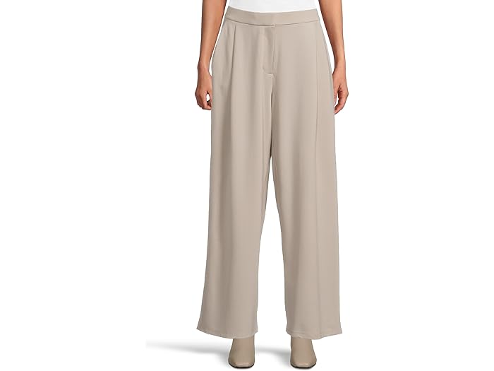 (取寄) アイリーン フィッシャー レディース ライトウェイト ポンテ プリーツ フロント パンツ Eileen Fisher women Lightweight Ponte Pleat Front Pant Chalk