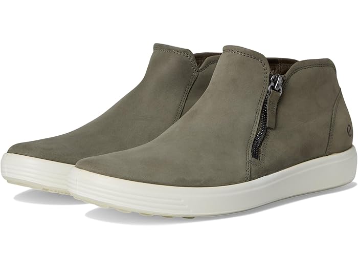 (取寄) エコー レディース ソフト 7 ロウ カット ジップ ブーティ ECCO women Soft 7 Low Cut Zip Bootie Smokey Olive Nubuck