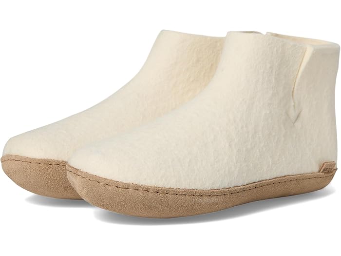 (取寄) グレーラップ ウール ブーツ レザー アウトソール Glerups Wool Boot Leather Outsole White